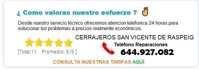 cerrajeros san vicente de raspeig precios